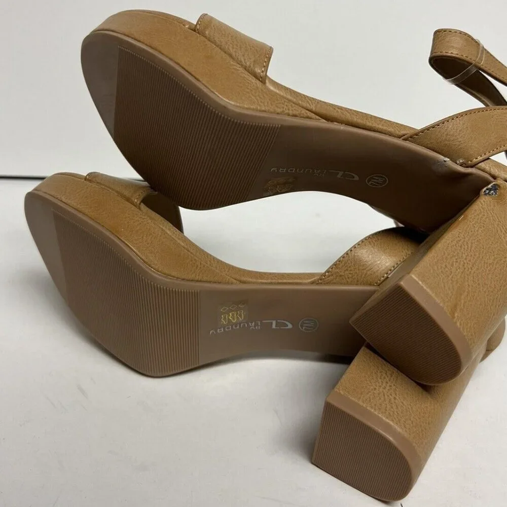 Chinese Laundry Women's Go On Heeled Sandals Brown, Size 7 M